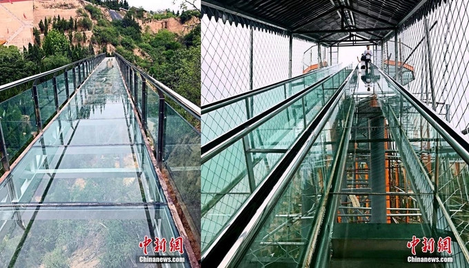 Trải nghiệm cảm giác mạnh cầu trượt đáy kính tái Trung Quốc - Ảnh 2