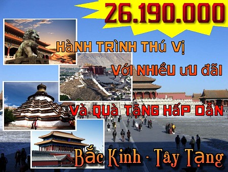 Bắc Kinh - Tây Tạng 7 Ngày 6 Đêm 2025