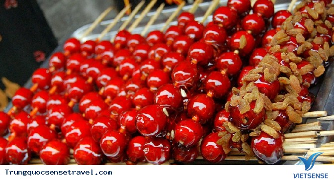 Món ăn vặt kẹo xiên hồ lô Món ăn vặt kẹo xiên hồ lô