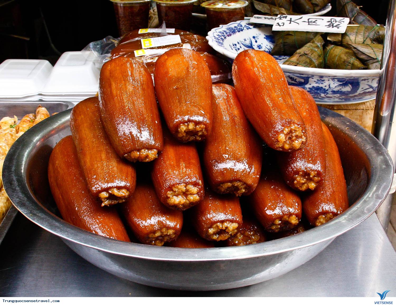 Củ sen nhồi cơm nếp Củ sen nhồi cơm nếp